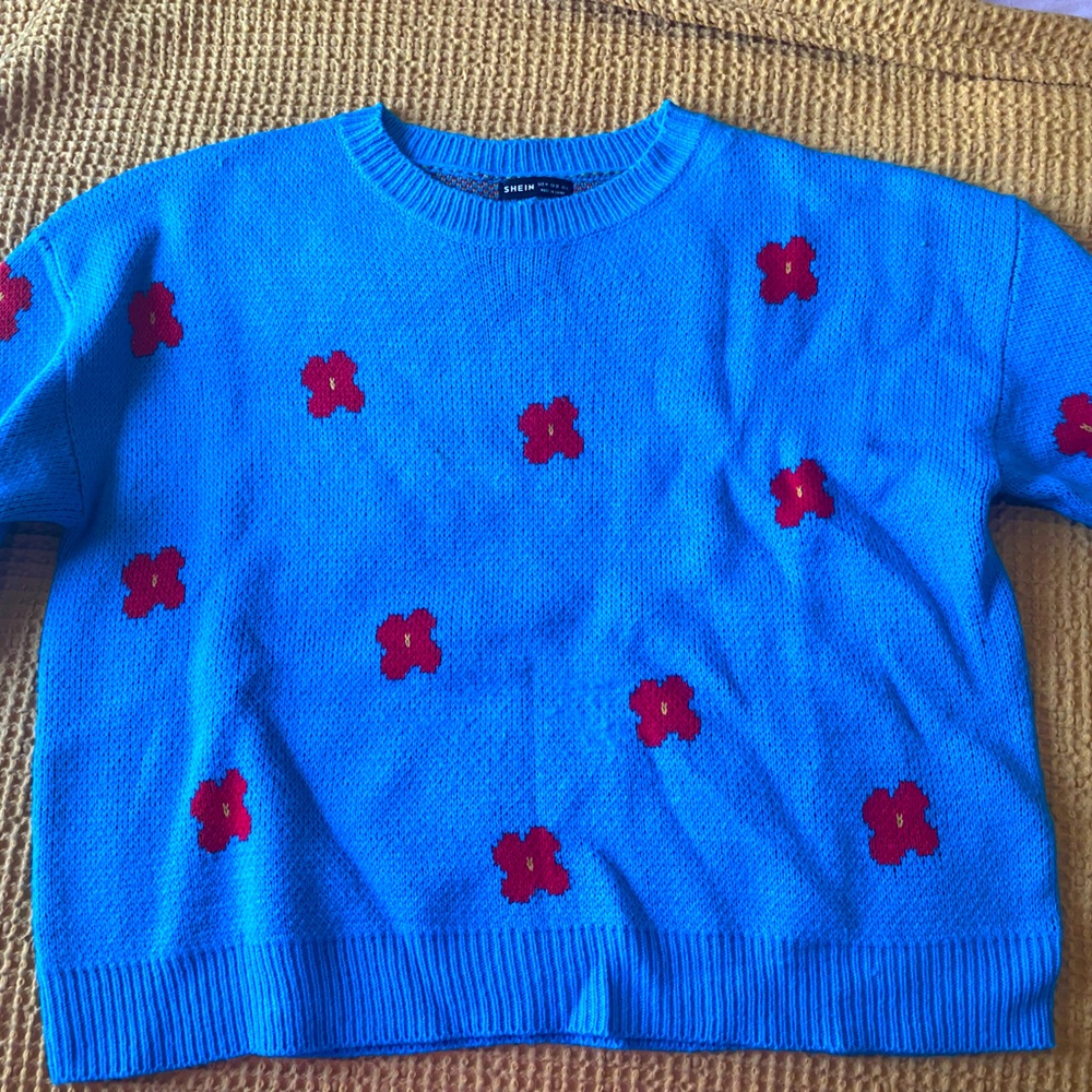 SHEIN flower print sweater